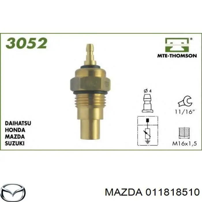 Термодатчик охолоджуючої рідини Mazda 011818510 ціна, від 6.17 USD