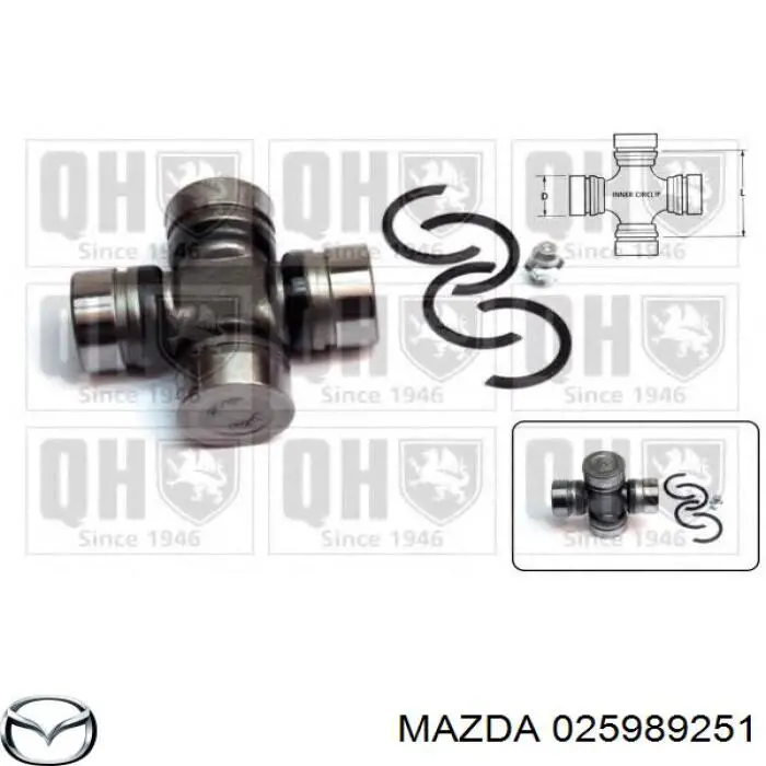 025989251 Mazda хрестовина карданного валу