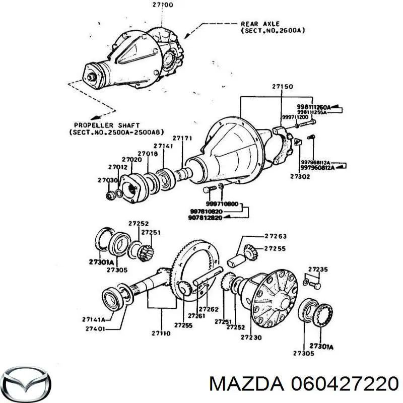 Комплект підшипник маточини передньої Mazda 060427220 ціна, від 14.92 USD