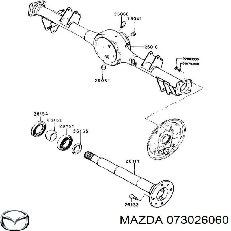 Купити 073026060 Mazda Сапун картера заднього моста