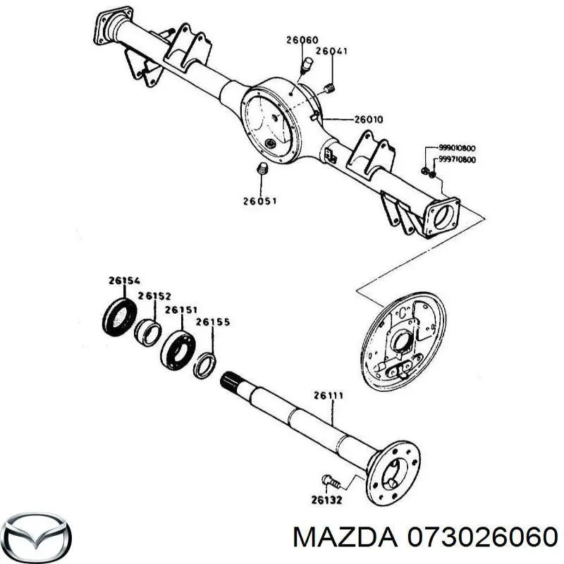 Сапун картера заднього моста Mazda 626 3 (GV) (Мазда 626)
