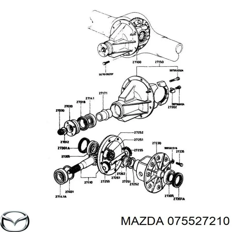Купити 75527210 Hyundai/Kia Підшипник диференціалу заднього моста