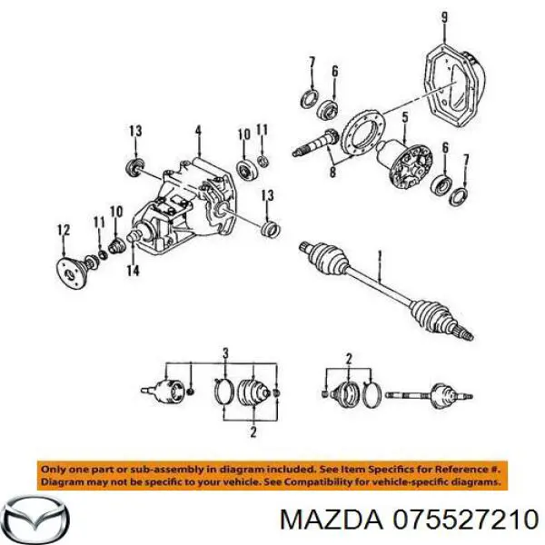 75527210 Hyundai/Kia Підшипник диференціалу заднього моста