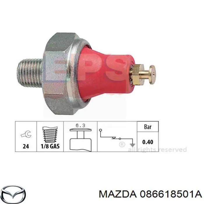 Датчик тиску масла 086618501A Mazda