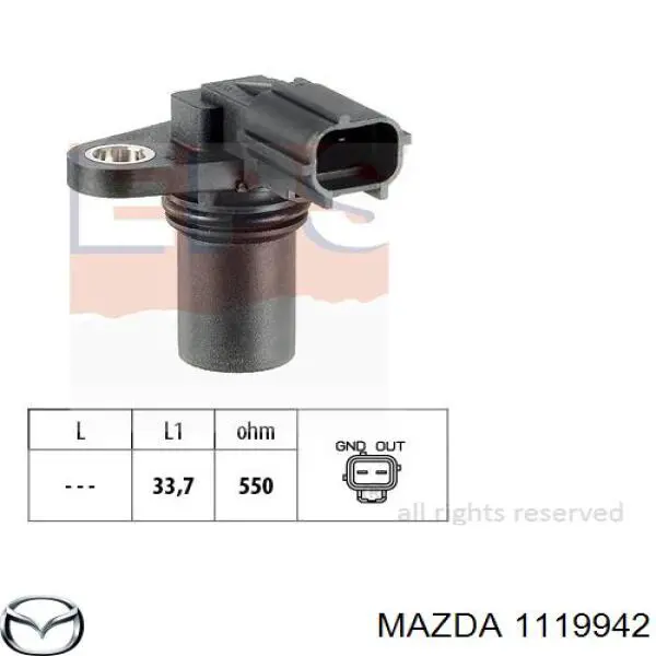1119942 Mazda датчик положення розподільного