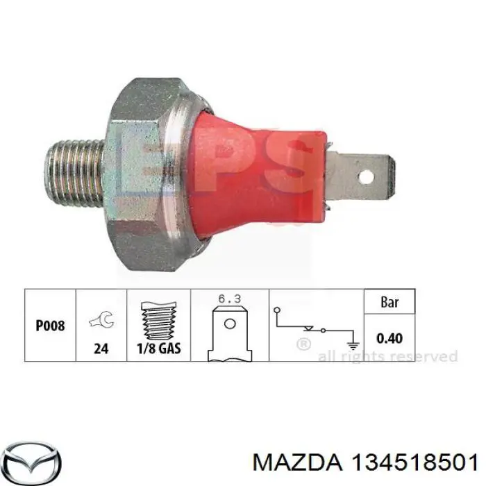 134518501 Mazda датчик тиску масла