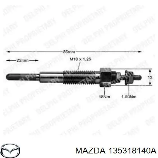 135318140A Mazda Свічки розжарювання