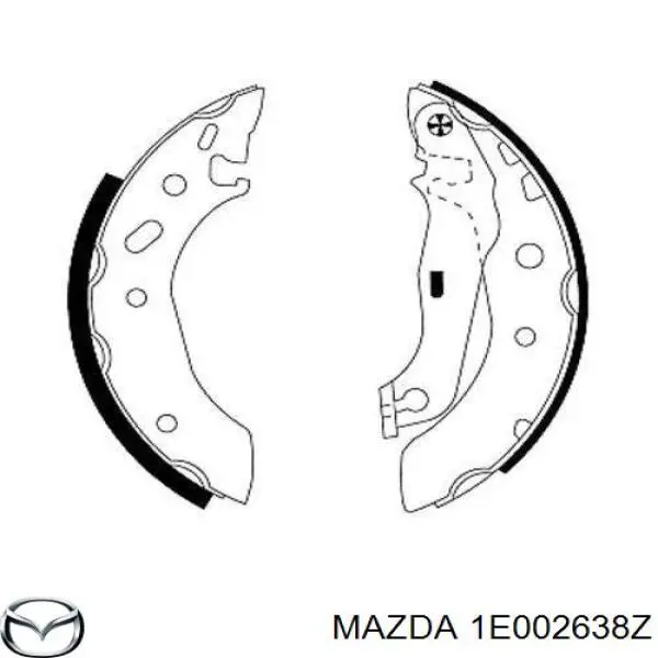 Колодки гальмові задні, барабанні 1E002638Z Mazda