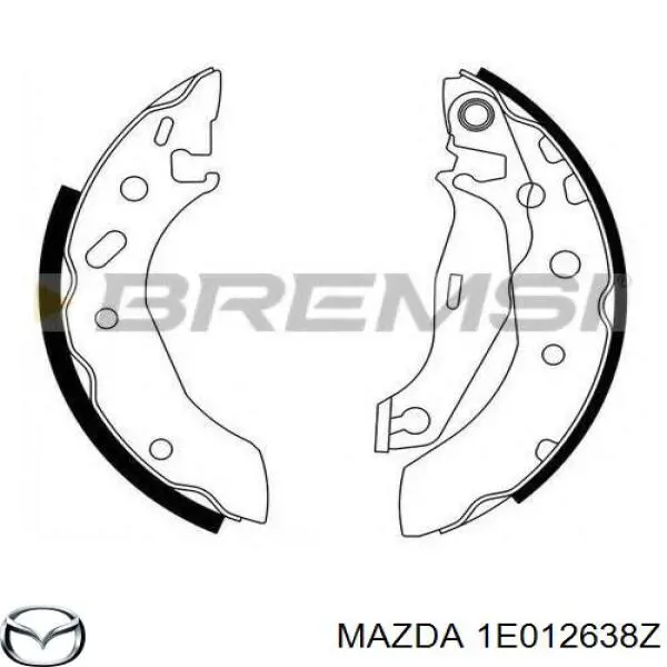 1E012638Z Mazda колодки гальмові задні, барабанні