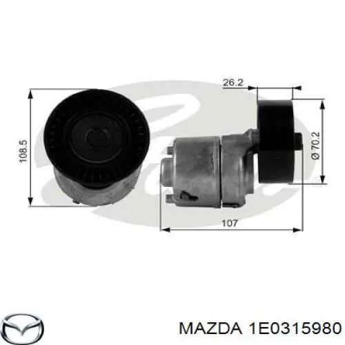 1E0315980 Mazda натягувач приводного ременя