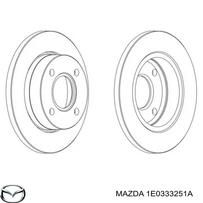 Диск гальмівний передній 1E0333251A Mazda