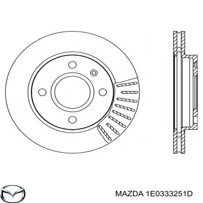 1E0333251D Mazda диск гальмівний передній