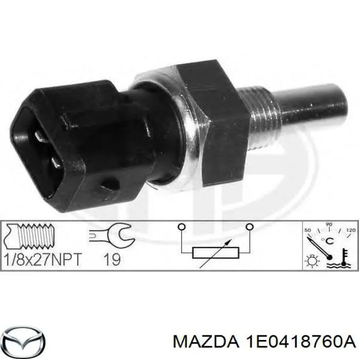 1E0418760A Mazda Покажчик температури охолоджуючої рідини
