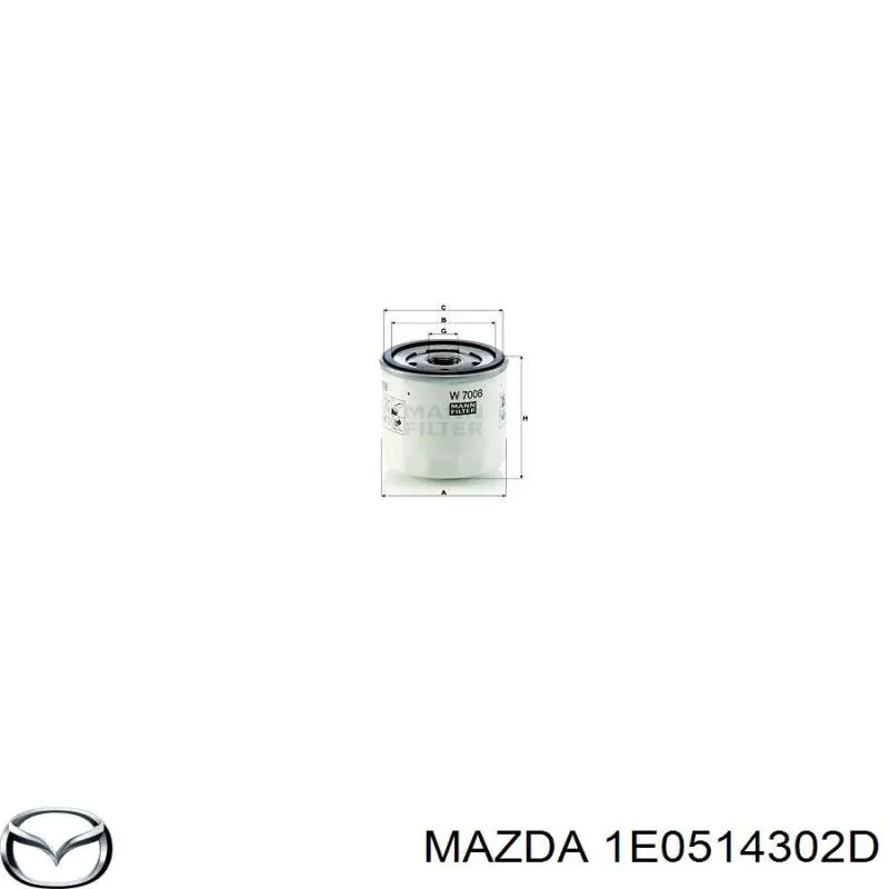 Фільтр масляний Mazda 1E0514302D