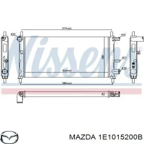 Купити 1E1015200B Mazda Радіатор двигуна