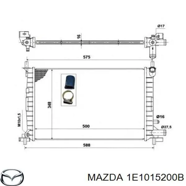 Радіатор основний Mazda 1E1015200B ціна, від 321.92 USD