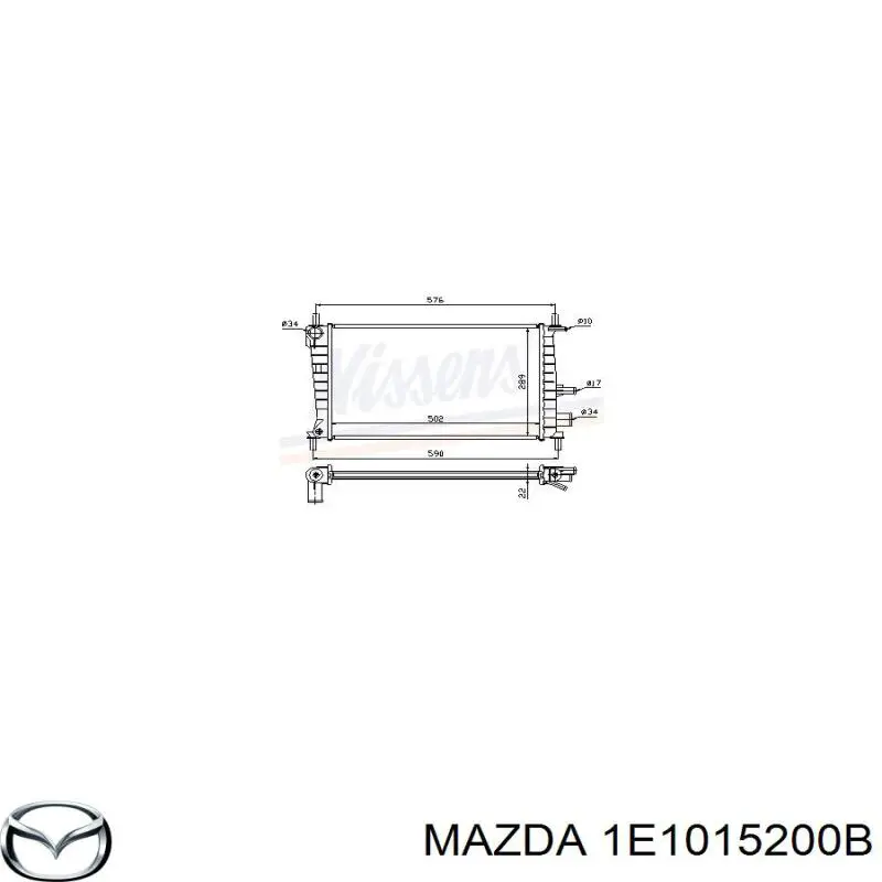 1E1015200B Mazda Радіатор охолодження двигуна