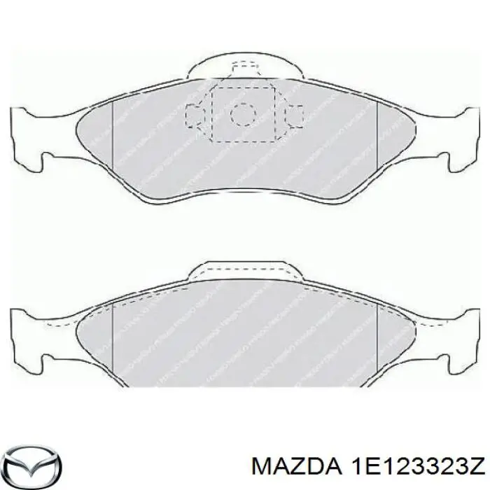 1E123323Z Mazda колодки гальмівні передні, дискові