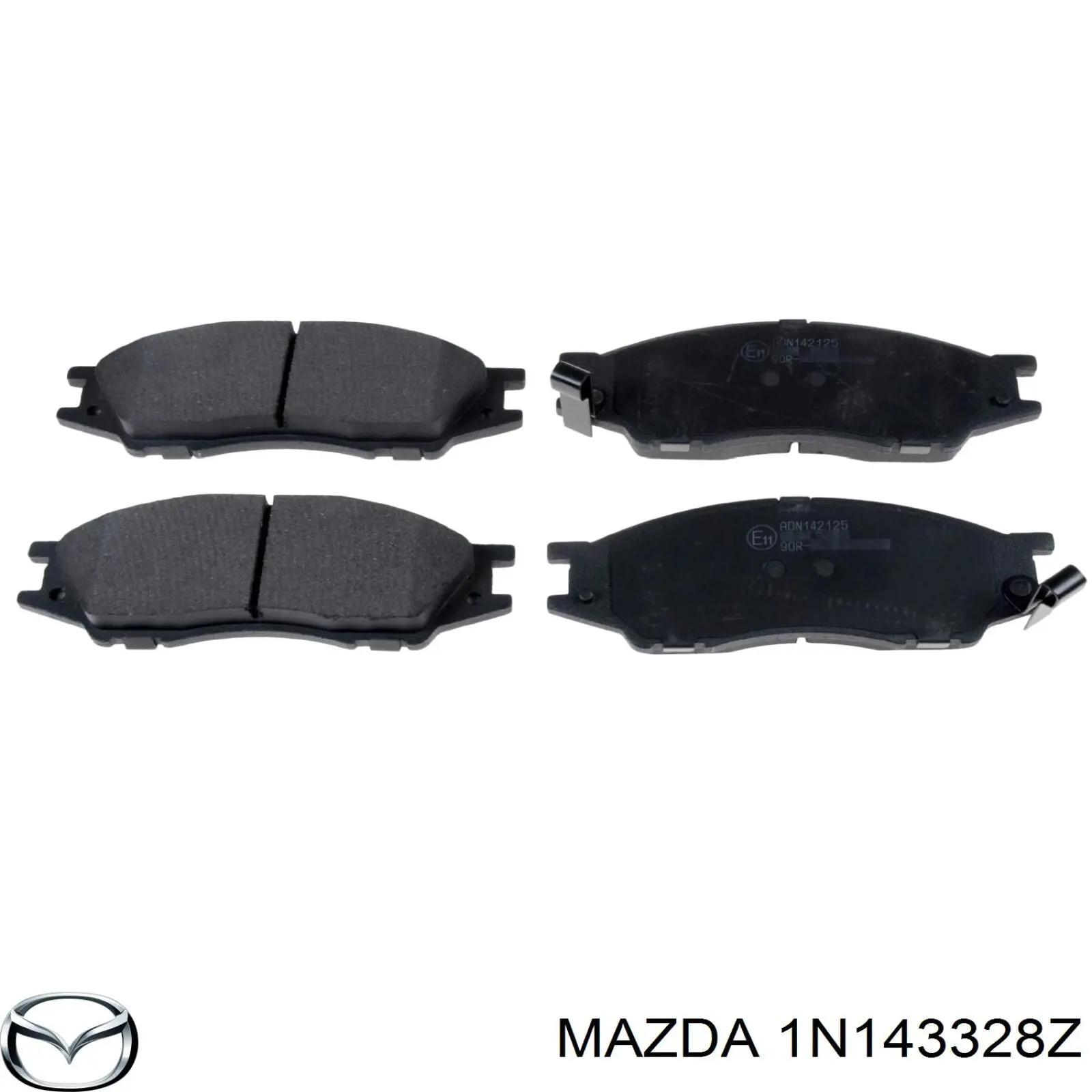 Гальмівні колодки Mazda 1N143328Z ціна, від 15.84 USD