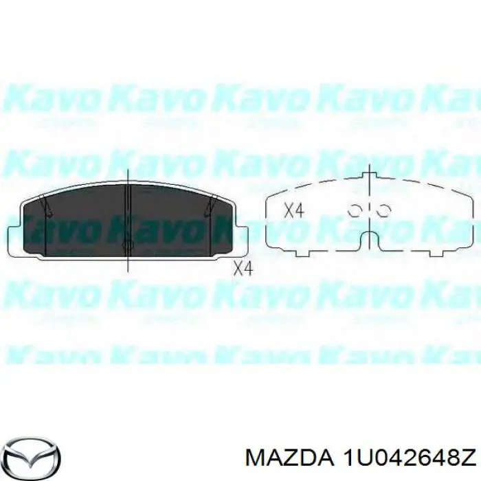 Колодки гальмові задні, дискові 1U042648Z Mazda