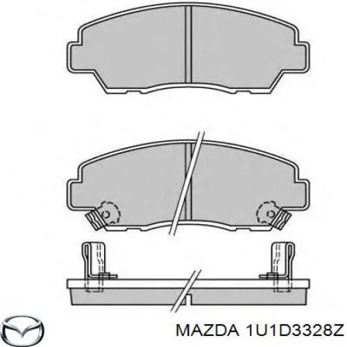 Колодки гальмівні передні, дискові 1U1D3328Z Mazda