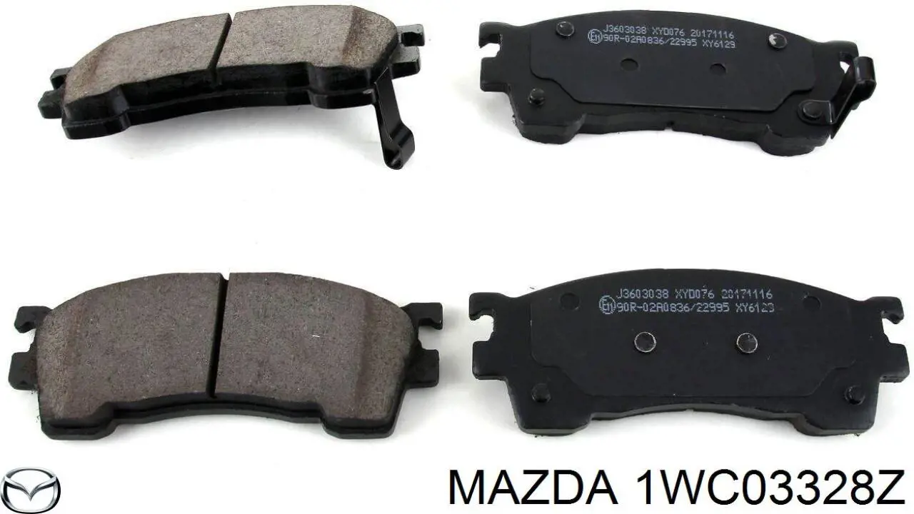 1WC03328Z Mazda колодки гальмівні передні, дискові