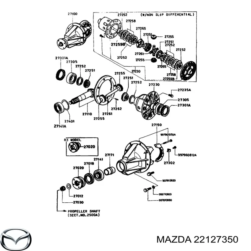 022127350 Mazda підшипник кпп