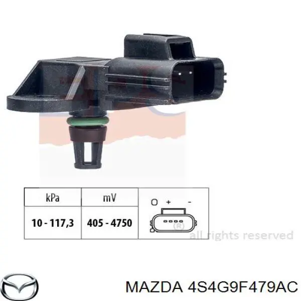 4S4G9F479AC Mazda датчик тиску у впускному колекторі, map