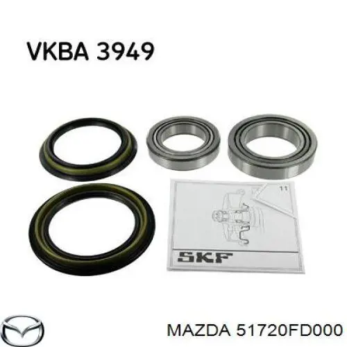 51720FD000 Mazda Підшипник маточини передньої