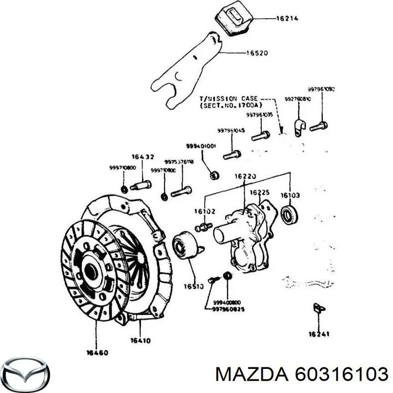 60316103 Mazda сальник акпп/кпп, вхідного/первинного валу