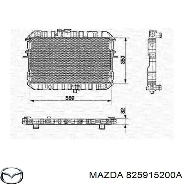 Радіатор основний Mazda 825915200A ціна, від 107.22 USD
