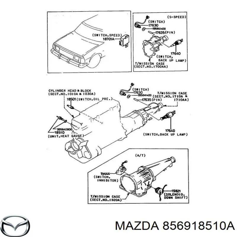856918510A Mazda датчик температури охолоджуючої рідини