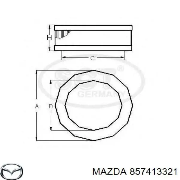 Купити 857413321 Mazda Автомобільний фільтр повітря