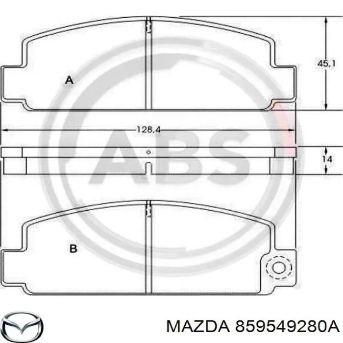 85Y53328Z Mazda колодки гальмівні передні, дискові
