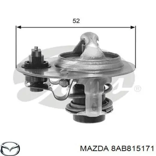 8AB815171 Mazda термостат