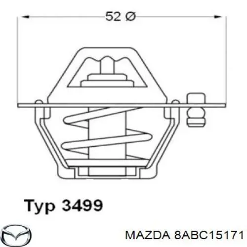 Автомобільний термостат Mazda 8ABC15171 ціна, від 7.70 USD