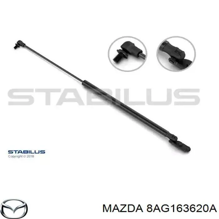 Амортизатор двері задньої Mazda 8AG163620A ціна, від 15.06 USD