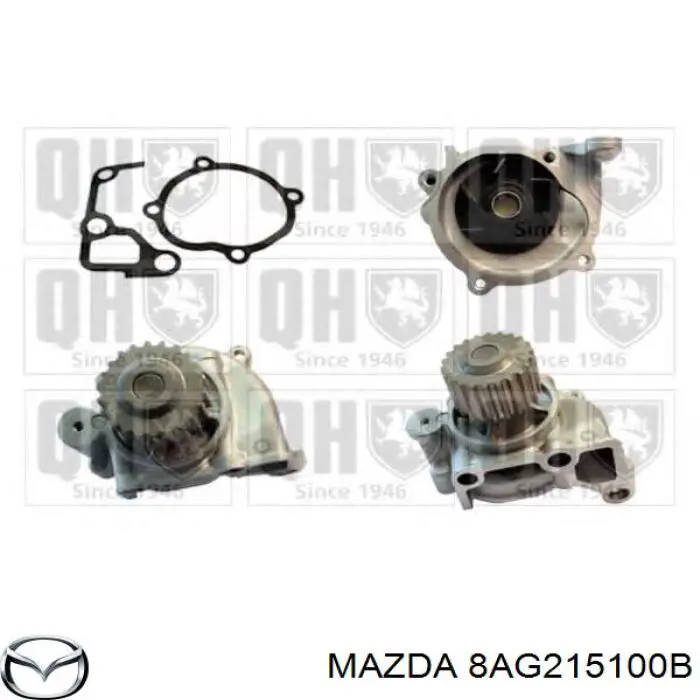 Помпа водяна, (насос) охолодження 8AG215100B Mazda