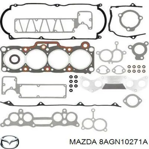 8AGN10271A Mazda Набір прокладок двигуна