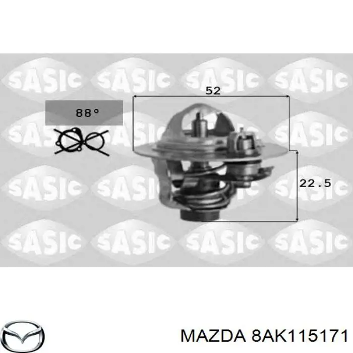 Купити 8AK115171 Mazda Термостат в корпусі