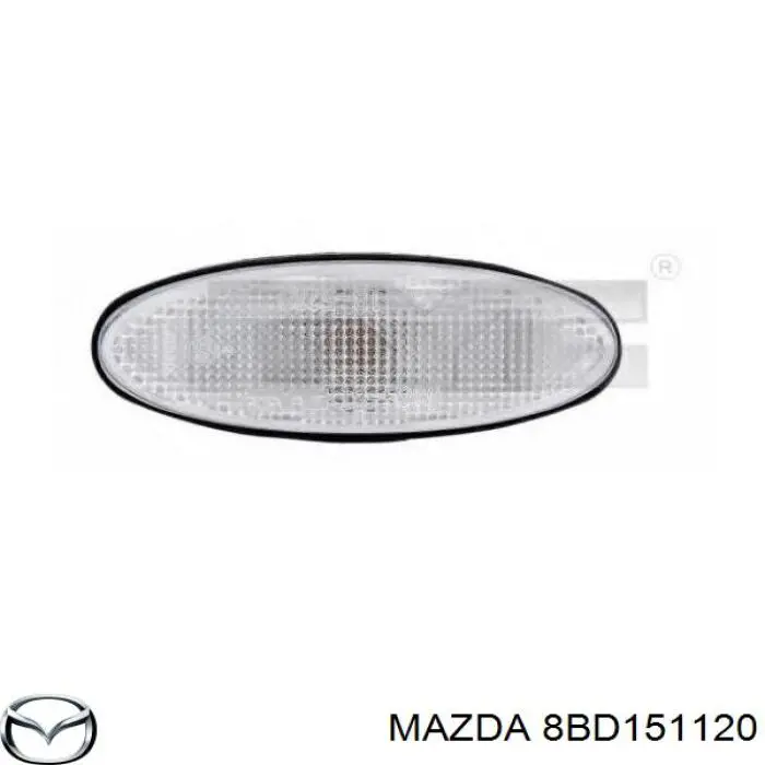 Повторювач повороту на крилі, правий Mazda 8BD151120 ціна, від 6.54 USD
