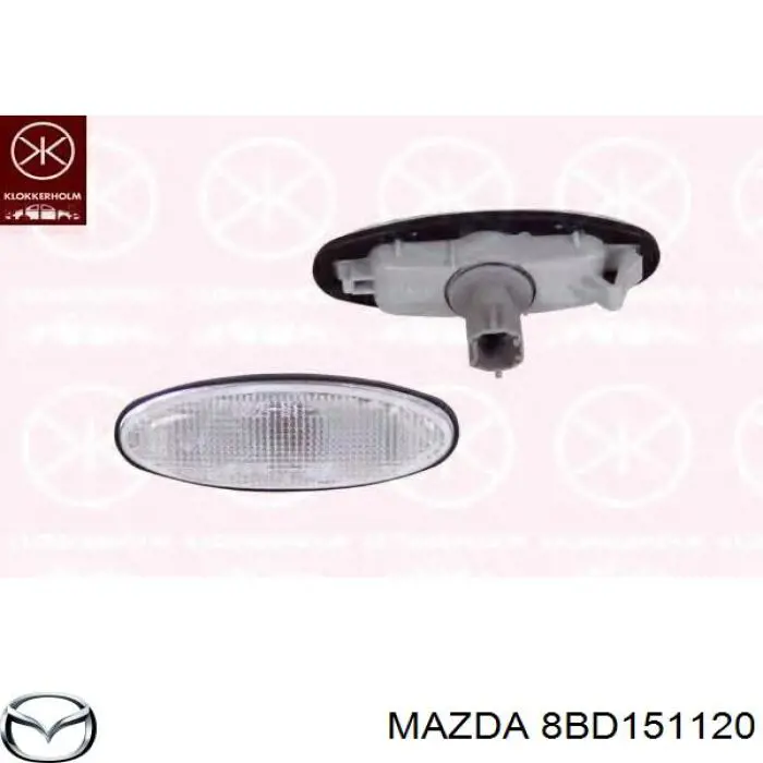 Купити 8BD151120 Mazda Повторювач повороту на крилі, правий