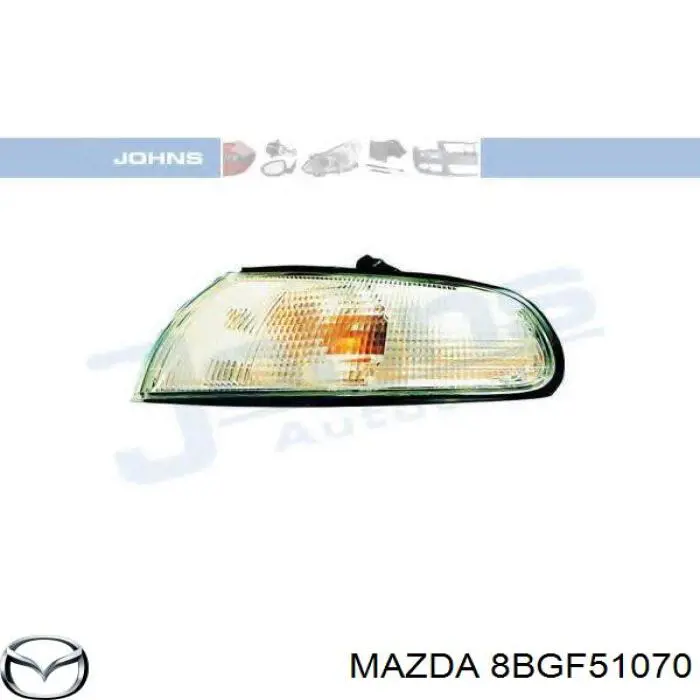 Поворотник лівий Mazda 8BGF51070 ціна, від 11.79 USD