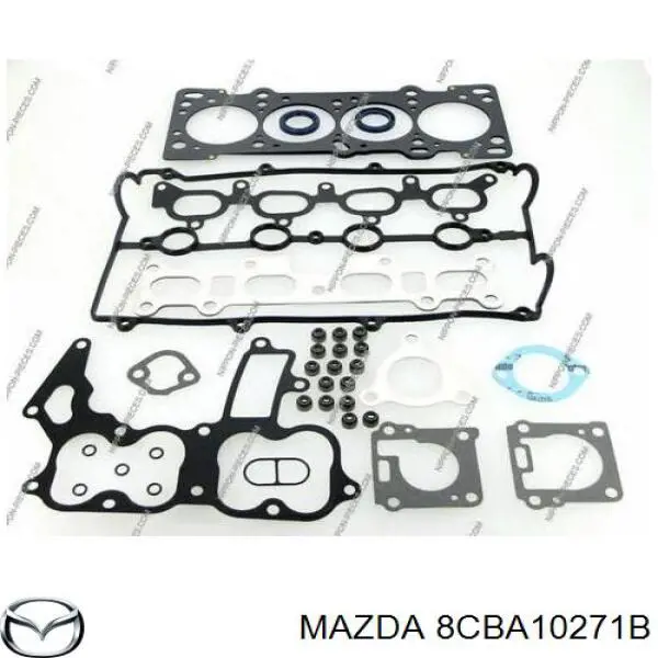 8CBA10271B Mazda комплект прокладок двигуна, повний