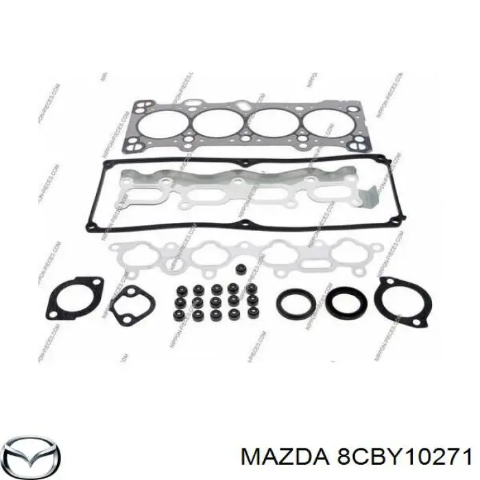 8CBY10271 Mazda комплект прокладок двигуна, повний