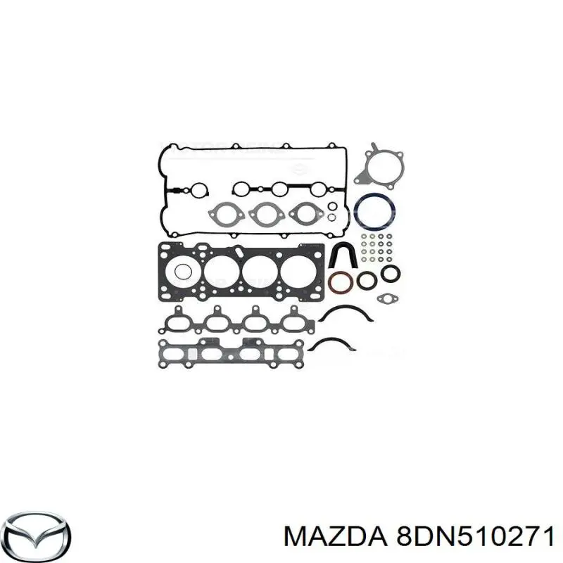 8DN510271 Mazda комплект прокладок двигуна, повний