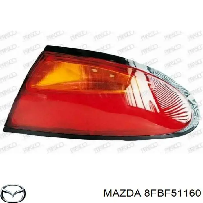Ліхтар задній лівий Mazda 8FBF51160 ціна, від 29.07 USD