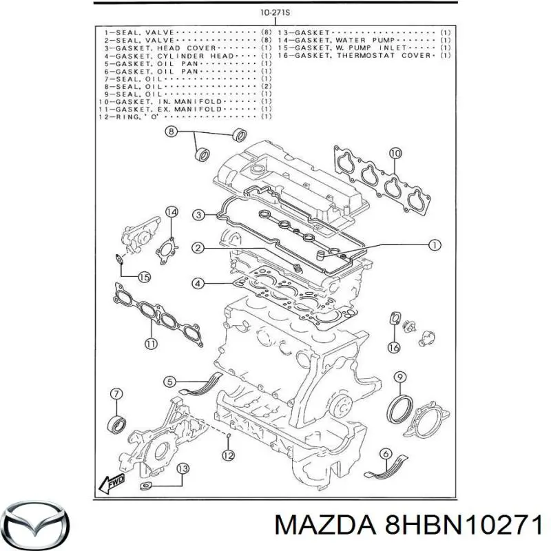 Комплект прокладок FS5610 NIPPON MOTORS