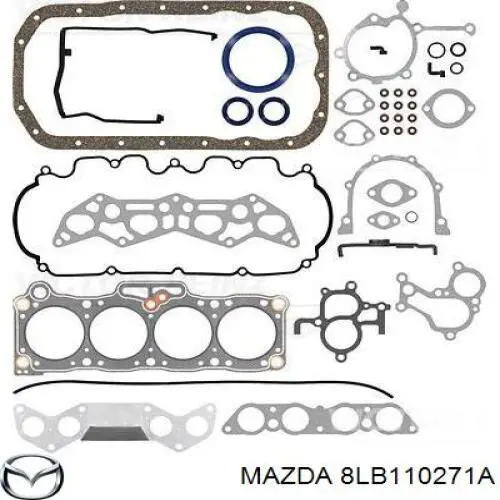Комплект прокладок двигуна, верхній 8LB110271A Mazda