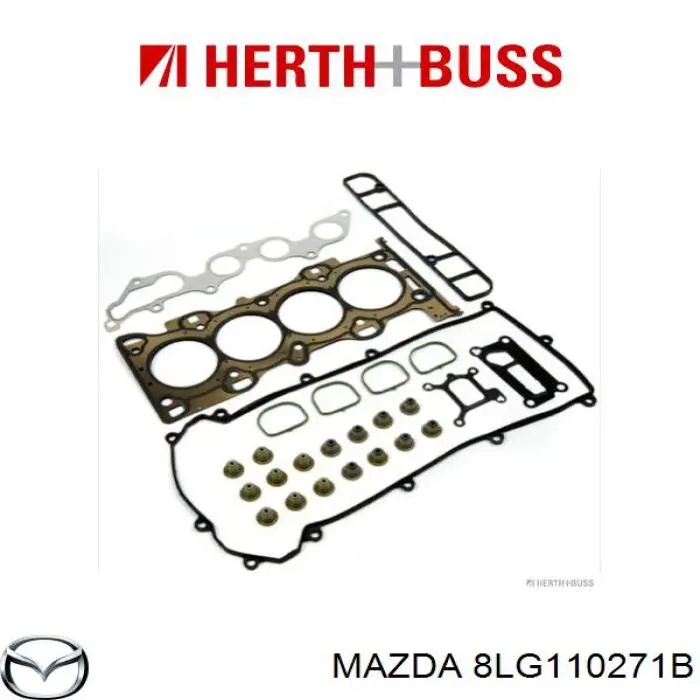 8LG110271B Mazda комплект прокладок двигуна, верхній